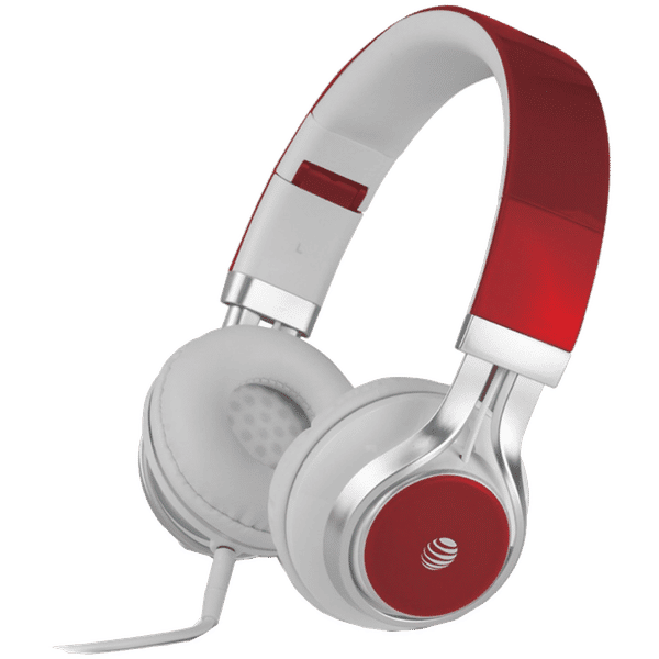 Buy AT T HPM10 RED Wired Headphone with Mic On Ear Red Online